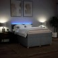 vidaXL Boxspringbett mit Matratze Hellgrau 140x190 cm Stoff vidaXL Boxspringbett mit Matratze Hellgrau 140x190 cm Stoff