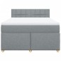 vidaXL Boxspringbett mit Matratze Hellgrau 140x190 cm Stoff vidaXL Boxspringbett mit Matratze Hellgrau 140x190 cm Stoff