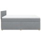 vidaXL Boxspringbett mit Matratze Hellgrau 140x190 cm Stoff vidaXL Boxspringbett mit Matratze Hellgrau 140x190 cm Stoff