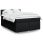 vidaXL Boxspringbett mit Matratze Schwarz 140x190 cm Stoff vidaXL Boxspringbett mit Matratze Schwarz 140x190 cm Stoff