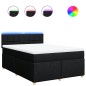 vidaXL Boxspringbett mit Matratze Schwarz 140x190 cm Stoff vidaXL Boxspringbett mit Matratze Schwarz 140x190 cm Stoff
