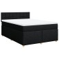 vidaXL Boxspringbett mit Matratze Schwarz 140x190 cm Stoff vidaXL Boxspringbett mit Matratze Schwarz 140x190 cm Stoff