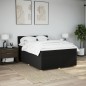 vidaXL Boxspringbett mit Matratze Schwarz 140x190 cm Stoff vidaXL Boxspringbett mit Matratze Schwarz 140x190 cm Stoff