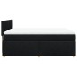 vidaXL Boxspringbett mit Matratze Schwarz 140x190 cm Stoff vidaXL Boxspringbett mit Matratze Schwarz 140x190 cm Stoff