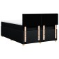 vidaXL Boxspringbett mit Matratze Schwarz 140x190 cm Stoff vidaXL Boxspringbett mit Matratze Schwarz 140x190 cm Stoff