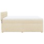 vidaXL Boxspringbett mit Matratze Creme 140x200 cm Stoff vidaXL Boxspringbett mit Matratze Creme 140x200 cm Stoff