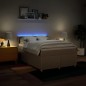 vidaXL Boxspringbett mit Matratze Creme 140x190 cm Stoff vidaXL Boxspringbett mit Matratze Creme 140x190 cm Stoff