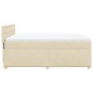 vidaXL Boxspringbett mit Matratze Creme 140x190 cm Stoff vidaXL Boxspringbett mit Matratze Creme 140x190 cm Stoff