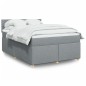 vidaXL Boxspringbett mit Matratze Hellgrau 140x200 cm Stoff vidaXL Boxspringbett mit Matratze Hellgrau 140x200 cm Stoff