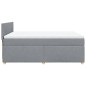 vidaXL Boxspringbett mit Matratze Hellgrau 140x200 cm Stoff vidaXL Boxspringbett mit Matratze Hellgrau 140x200 cm Stoff