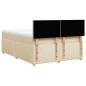 vidaXL Boxspringbett mit Matratze Creme 160x200 cm Stoff vidaXL Boxspringbett mit Matratze Creme 160x200 cm Stoff