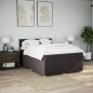 vidaXL Boxspringbett mit Matratze Dunkelbraun 160x200 cm Stoff vidaXL Boxspringbett mit Matratze Dunkelbraun 160x200 cm Stoff
