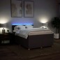 vidaXL Boxspringbett mit Matratze Dunkelbraun 160x200 cm Stoff vidaXL Boxspringbett mit Matratze Dunkelbraun 160x200 cm Stoff