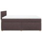 vidaXL Boxspringbett mit Matratze Dunkelbraun 160x200 cm Stoff vidaXL Boxspringbett mit Matratze Dunkelbraun 160x200 cm Stoff