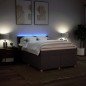 vidaXL Boxspringbett mit Matratze Dunkelbraun 140x200 cm Stoff vidaXL Boxspringbett mit Matratze Dunkelbraun 140x200 cm Stoff