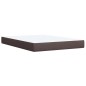 vidaXL Boxspringbett mit Matratze Dunkelbraun 140x200 cm Stoff vidaXL Boxspringbett mit Matratze Dunkelbraun 140x200 cm Stoff