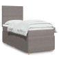 vidaXL Boxspringbett mit Matratze Taupe 90x190 cm Stoff vidaXL Boxspringbett mit Matratze Taupe 90x190 cm Stoff