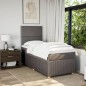 vidaXL Boxspringbett mit Matratze Taupe 90x190 cm Stoff vidaXL Boxspringbett mit Matratze Taupe 90x190 cm Stoff