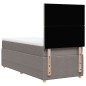 vidaXL Boxspringbett mit Matratze Taupe 90x190 cm Stoff vidaXL Boxspringbett mit Matratze Taupe 90x190 cm Stoff