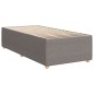 vidaXL Boxspringbett mit Matratze Taupe 90x190 cm Stoff vidaXL Boxspringbett mit Matratze Taupe 90x190 cm Stoff