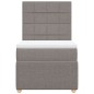 vidaXL Boxspringbett mit Matratze Taupe 90x190 cm Stoff vidaXL Boxspringbett mit Matratze Taupe 90x190 cm Stoff