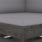 2-Sitzer Outdoor-Sofa mit Kissen Grau Imprägniertes Kiefernholz 2-Sitzer Outdoor-Sofa mit Kissen Grau Imprägniertes Kiefernholz