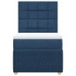 vidaXL Boxspringbett mit Matratze Blau 90x190 cm Stoff vidaXL Boxspringbett mit Matratze Blau 90x190 cm Stoff