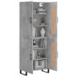 Highboard Betongrau 69,5x34x180 cm Holzwerkstoff Highboard Betongrau 69,5x34x180 cm Holzwerkstoff