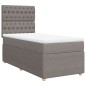 vidaXL Boxspringbett mit Matratze Taupe 90x190 cm Stoff vidaXL Boxspringbett mit Matratze Taupe 90x190 cm Stoff