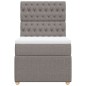vidaXL Boxspringbett mit Matratze Taupe 90x190 cm Stoff vidaXL Boxspringbett mit Matratze Taupe 90x190 cm Stoff