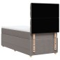 vidaXL Boxspringbett mit Matratze Taupe 90x190 cm Stoff vidaXL Boxspringbett mit Matratze Taupe 90x190 cm Stoff