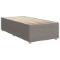 vidaXL Boxspringbett mit Matratze Taupe 90x190 cm Stoff vidaXL Boxspringbett mit Matratze Taupe 90x190 cm Stoff
