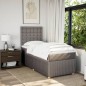 vidaXL Boxspringbett mit Matratze Taupe 90x190 cm Stoff vidaXL Boxspringbett mit Matratze Taupe 90x190 cm Stoff