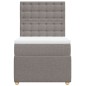 vidaXL Boxspringbett mit Matratze Taupe 90x190 cm Stoff vidaXL Boxspringbett mit Matratze Taupe 90x190 cm Stoff