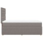 vidaXL Boxspringbett mit Matratze Taupe 90x190 cm Stoff vidaXL Boxspringbett mit Matratze Taupe 90x190 cm Stoff