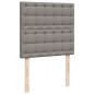 vidaXL Boxspringbett mit Matratze Taupe 90x190 cm Stoff vidaXL Boxspringbett mit Matratze Taupe 90x190 cm Stoff