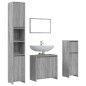 vidaXL 4-tlg. Badmöbel-Set Grau Sonoma Holzwerkstoff vidaXL 4-tlg. Badmöbel-Set Grau Sonoma Holzwerkstoff