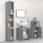 vidaXL 4-tlg. Badmöbel-Set Grau Sonoma Holzwerkstoff vidaXL 4-tlg. Badmöbel-Set Grau Sonoma Holzwerkstoff