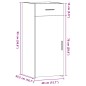 vidaXL Sideboard Schwarz 40x42,5x93 cm Holzwerkstoff vidaXL Sideboard Schwarz 40x42,5x93 cm Holzwerkstoff