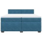 vidaXL Boxspringbett mit Matratze Dunkelblau 200x200 cm Samt vidaXL Boxspringbett mit Matratze Dunkelblau 200x200 cm Samt