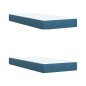 vidaXL Boxspringbett mit Matratze Dunkelblau 200x200 cm Samt vidaXL Boxspringbett mit Matratze Dunkelblau 200x200 cm Samt