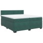 vidaXL Boxspringbett mit Matratze Dunkelgrün 200x200 cm Samt vidaXL Boxspringbett mit Matratze Dunkelgrün 200x200 cm Samt