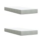 vidaXL Boxspringbett mit Matratze Hellgrau 200x200 cm Samt vidaXL Boxspringbett mit Matratze Hellgrau 200x200 cm Samt