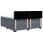 vidaXL Boxspringbett mit Matratze Dunkelgrau 200x200 cm Samt vidaXL Boxspringbett mit Matratze Dunkelgrau 200x200 cm Samt