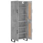 Highboard Betongrau 69,5x34x180 cm Holzwerkstoff Highboard Betongrau 69,5x34x180 cm Holzwerkstoff