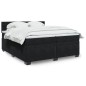 vidaXL Boxspringbett mit Matratze Schwarz 200x200 cm Samt vidaXL Boxspringbett mit Matratze Schwarz 200x200 cm Samt