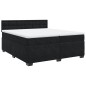 vidaXL Boxspringbett mit Matratze Schwarz 200x200 cm Samt vidaXL Boxspringbett mit Matratze Schwarz 200x200 cm Samt