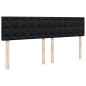 vidaXL Boxspringbett mit Matratze Schwarz 200x200 cm Samt vidaXL Boxspringbett mit Matratze Schwarz 200x200 cm Samt