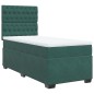 vidaXL Boxspringbett mit Matratze Dunkelgrün 80x200 cm Samt vidaXL Boxspringbett mit Matratze Dunkelgrün 80x200 cm Samt