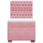 vidaXL Boxspringbett mit Matratze Rosa 80x200 cm Samt vidaXL Boxspringbett mit Matratze Rosa 80x200 cm Samt